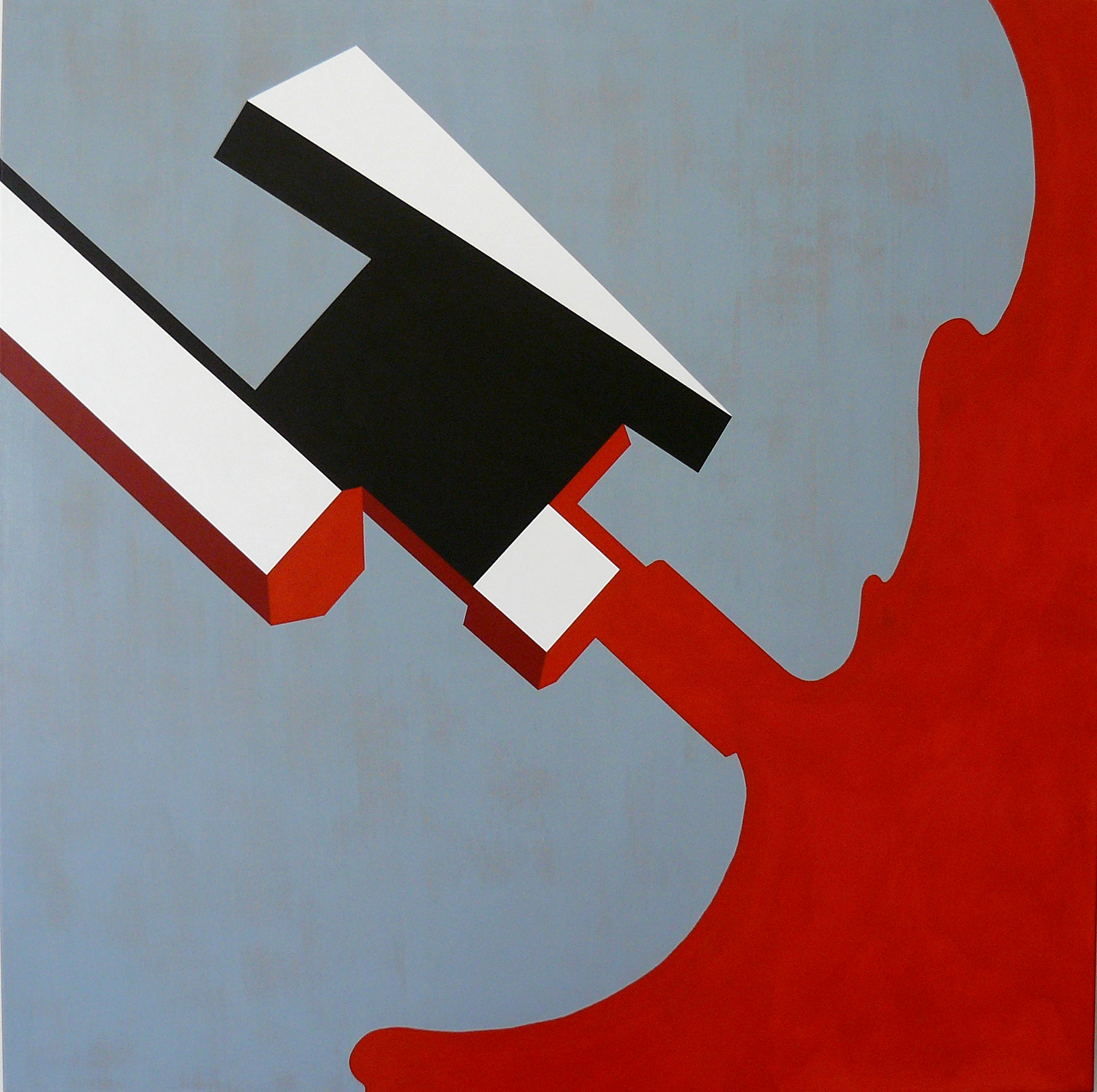 6-En el espacio de otro.Acrílico sobre lienzo. 120x120 cms